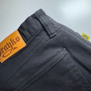 Black Denim Kevlar Motorcycle Pants